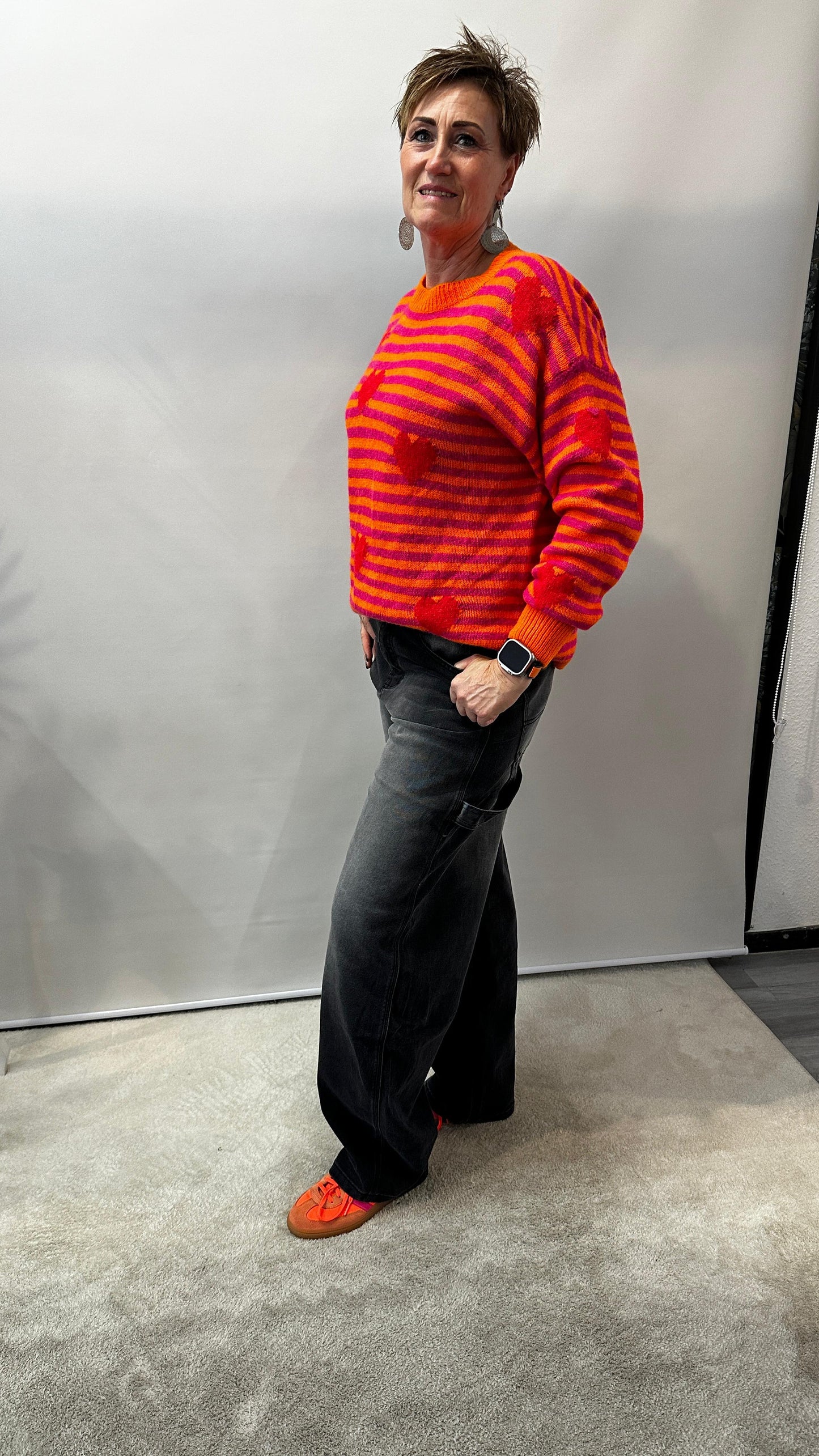Herzpullover in vielen Farbkombinationen