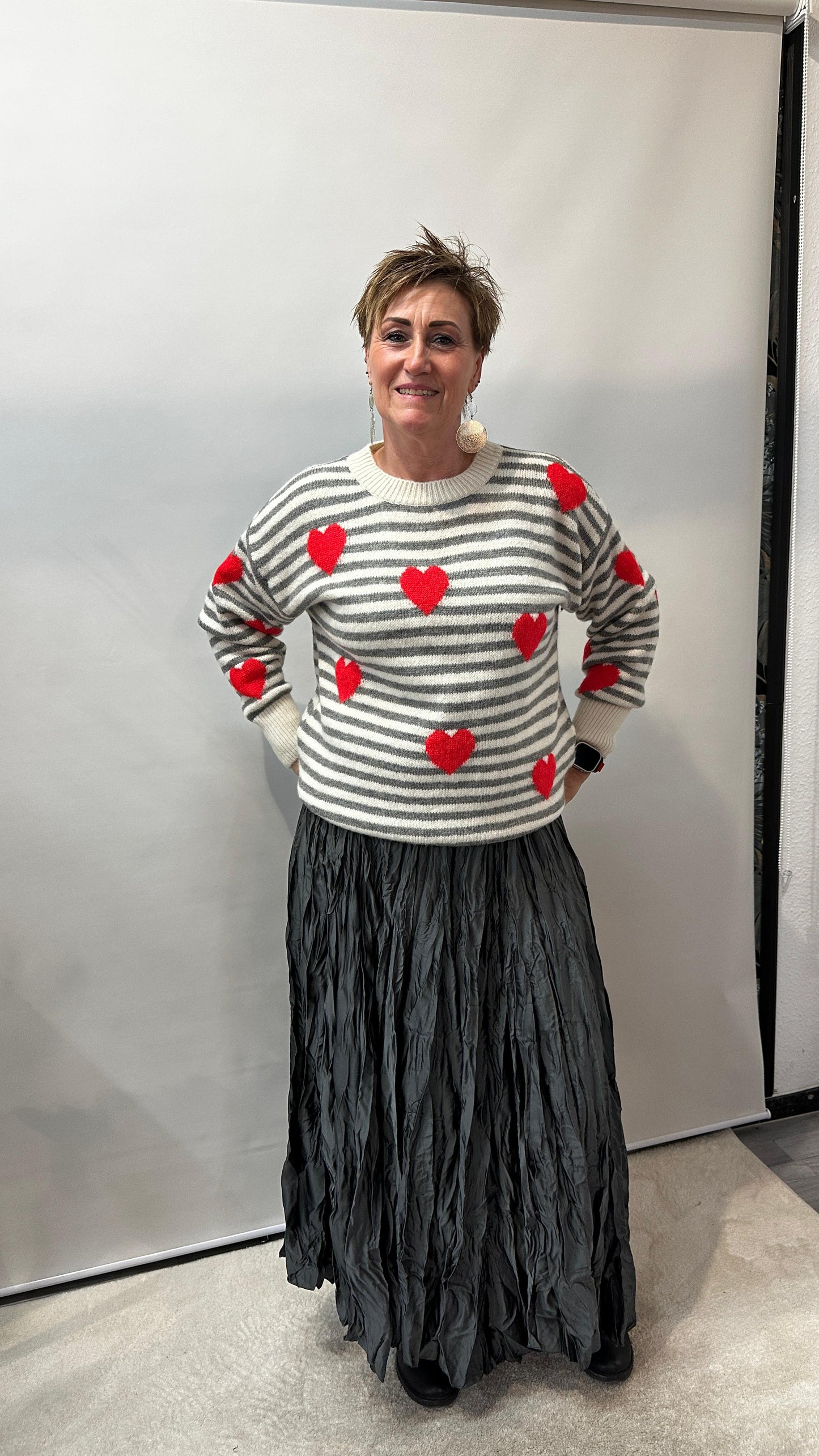 Herzpullover in vielen Farbkombinationen