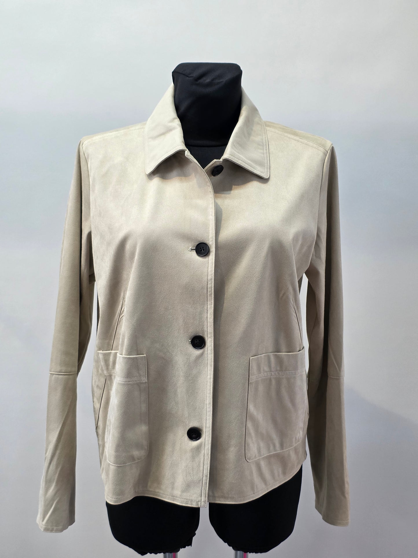 Jacke in Velourslederoptik