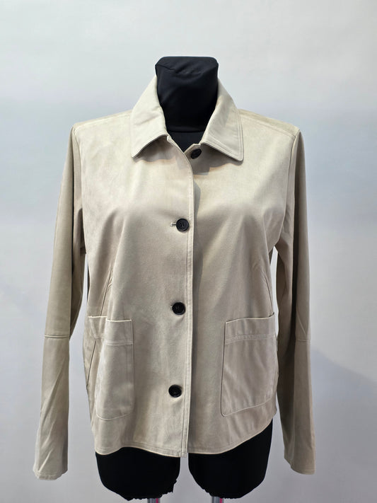 Jacke in Velourslederoptik