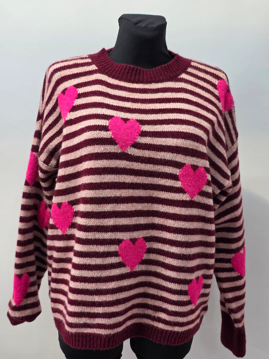Herzpullover in vielen Farbkombinationen