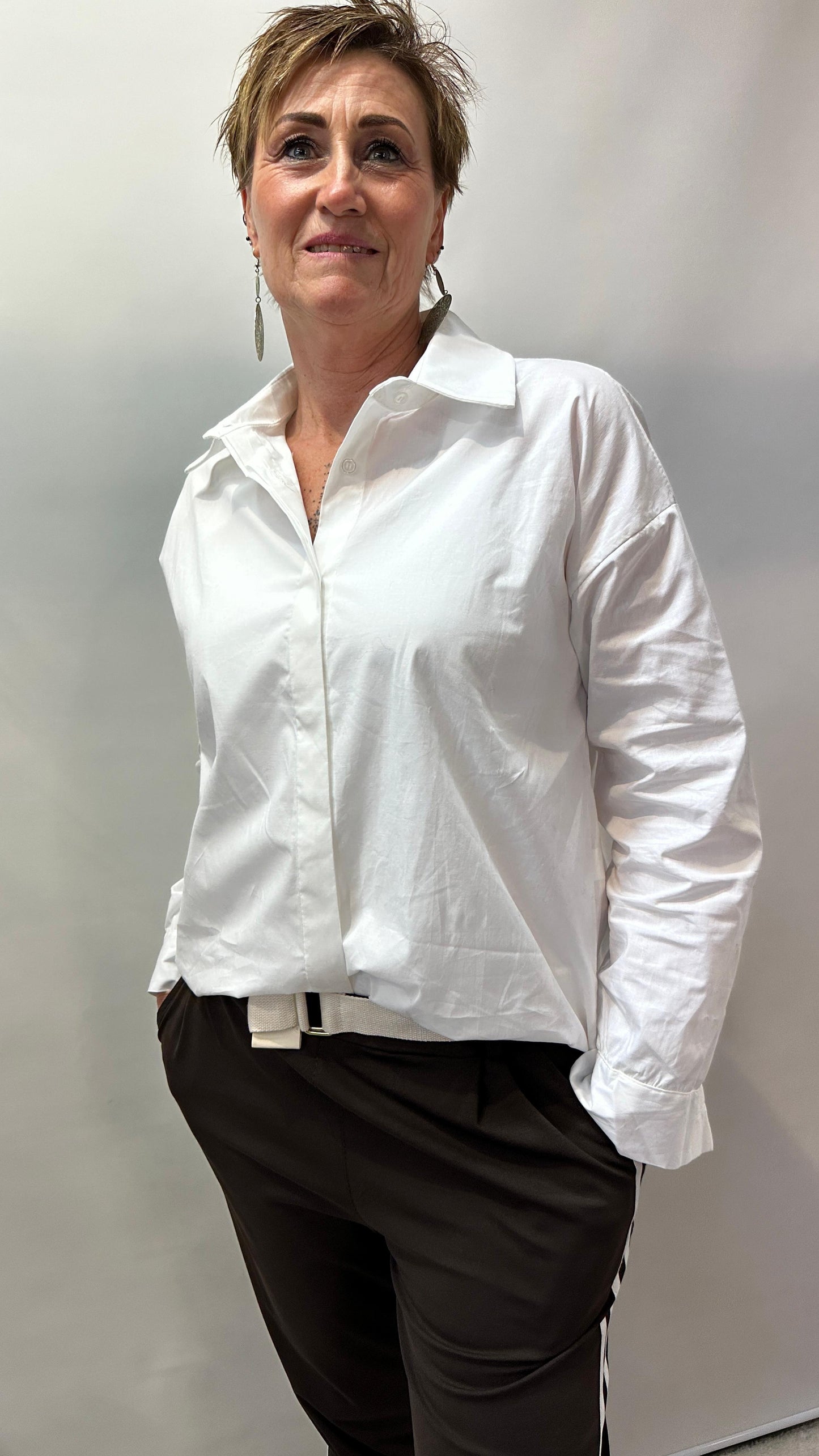 Weiße Bluse basic